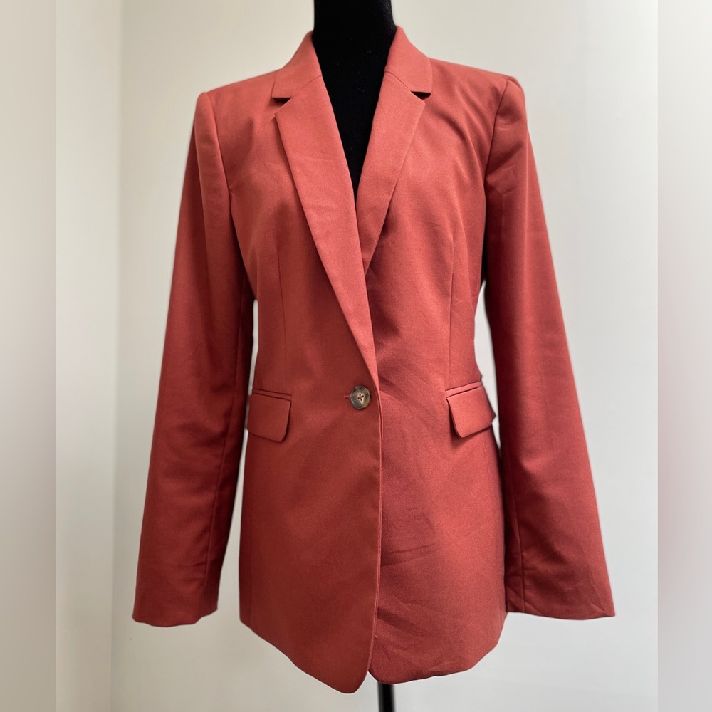DKNY Tailored Blazer in Rust NWOT